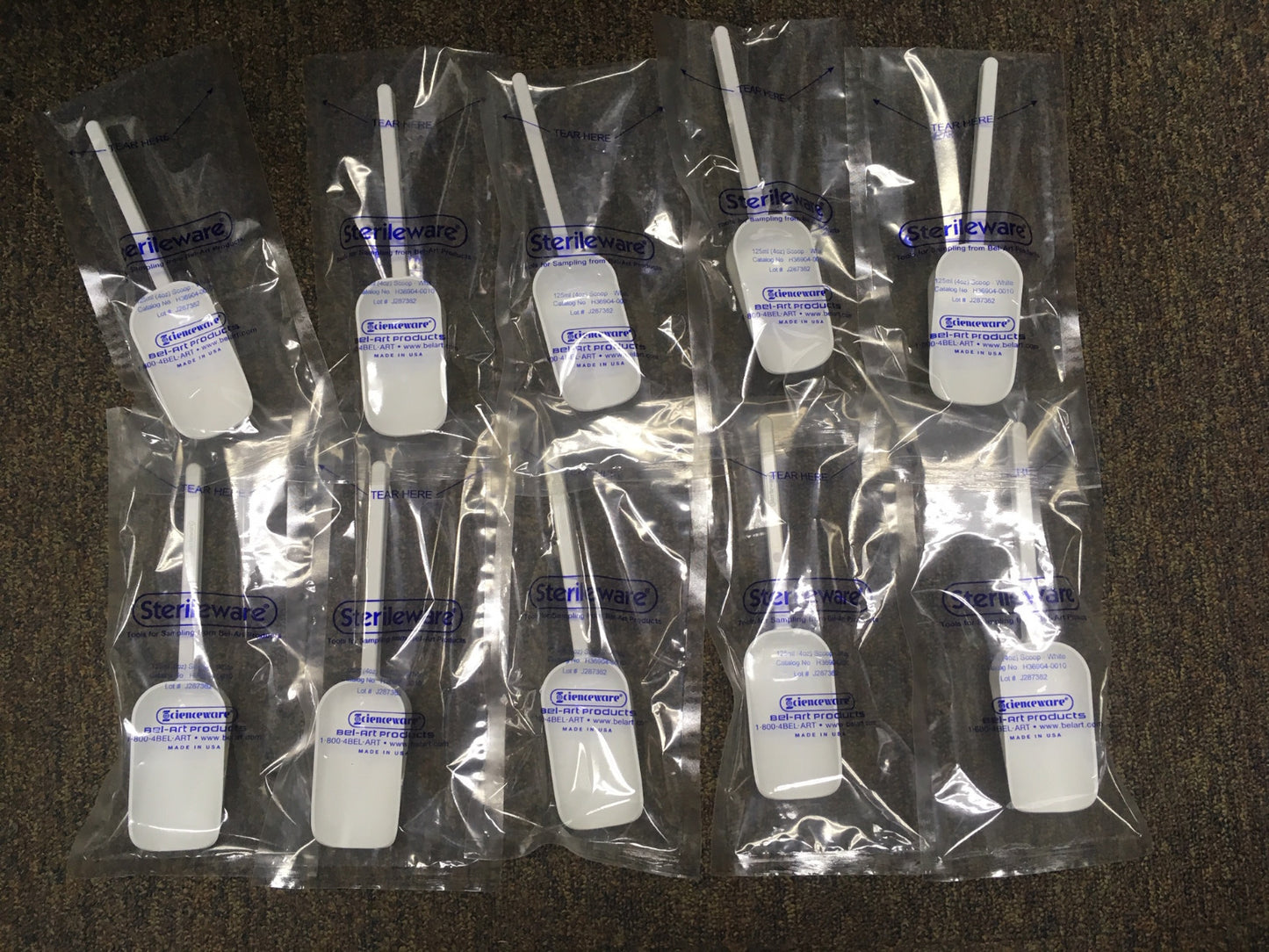 QTY 10 - PRODOTTI SCIENCEWARE / BEL-ART H36904-0010 125ml (4oz) MISUGHI BIANCHI 