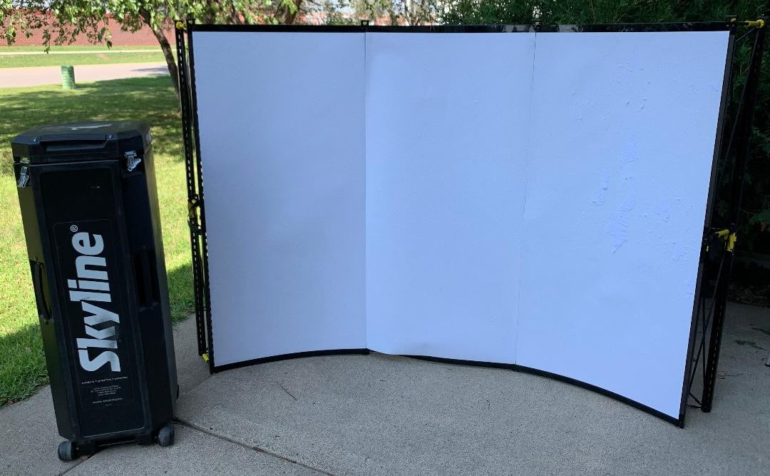6’ x 52" Skyline 3 Panel Pop Up Trade Show Display with Storage Case