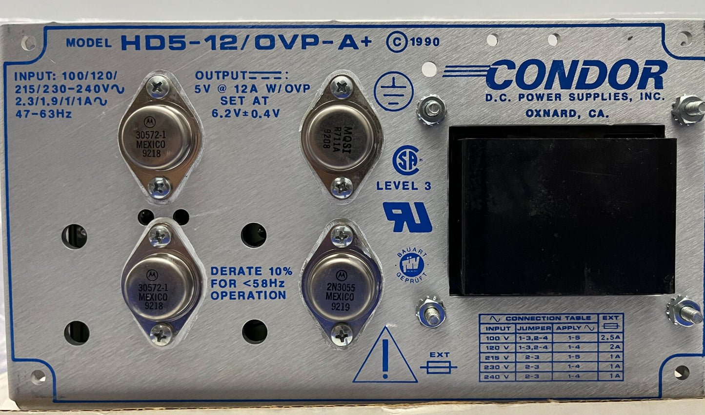 CONDOR HD5-12/OVP-A+ DC-NETZTEIL 5V 12A 