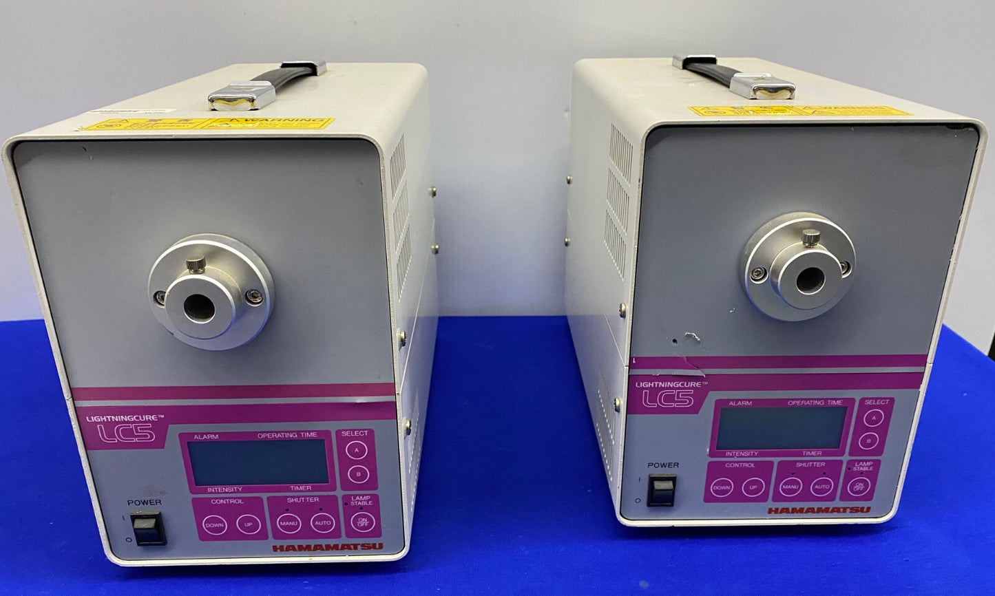HAMAMATSU PHOTONICS KK LIGHTNINGCURE LC5 / L8333-01 SPOT LIGHT SOURCE 1 LOT OF 2