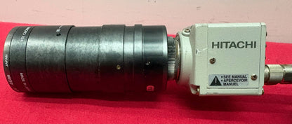 HITACHI KP-D20BU CCD COLOR ANALOG CAMERA w/ COMPUTAR MACRO 10x UV46mm -FOR PARTS