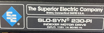 SUPERIEURE ELEKTRISCHE SLO-SYN 230-PI INDEXEERMOTORAANDRIJVING 115V 1A 50/60HZ