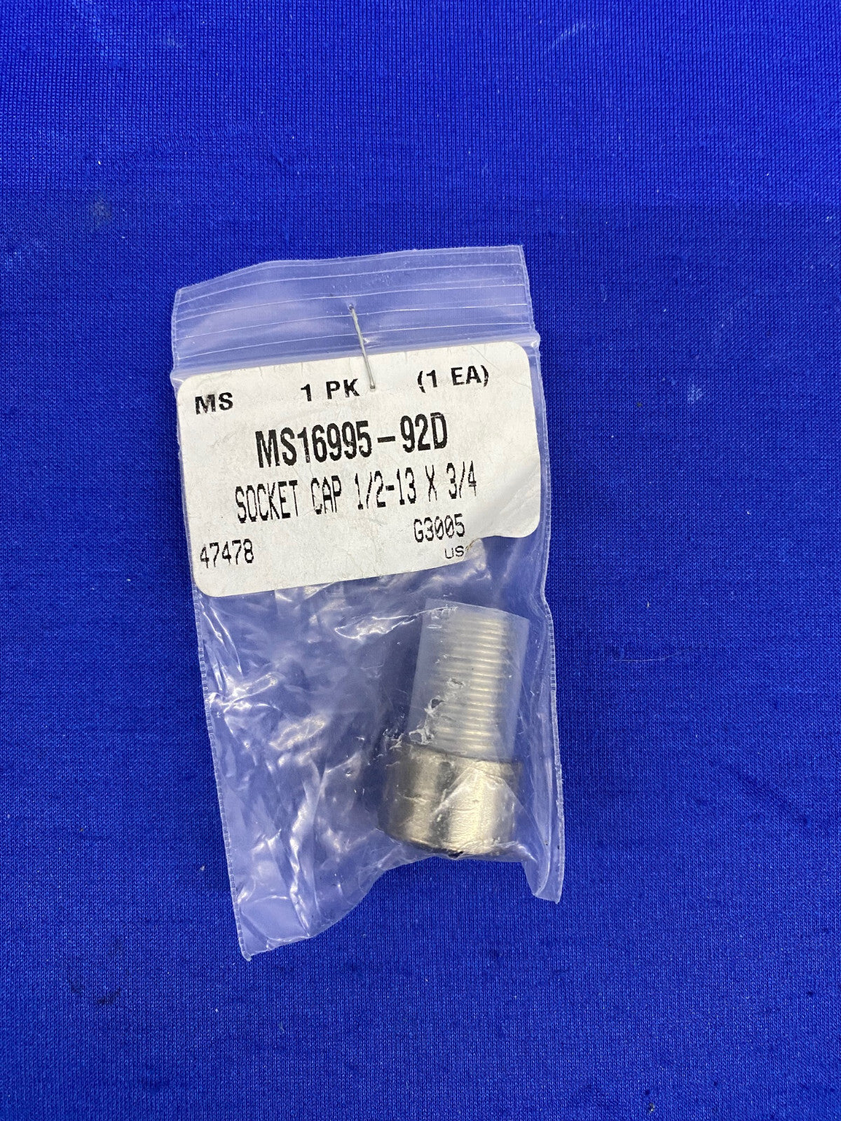 1/2 -13 x 3/4 MS16995-92 ソケットヘッドキャップスクリュー ステンレススチール - 数量 1