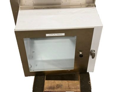 CLEAN AIR PRODUCTS PASS THROUGH BOX WHITE PLASTIC & STAINLESS STEEL DOORS 18X18