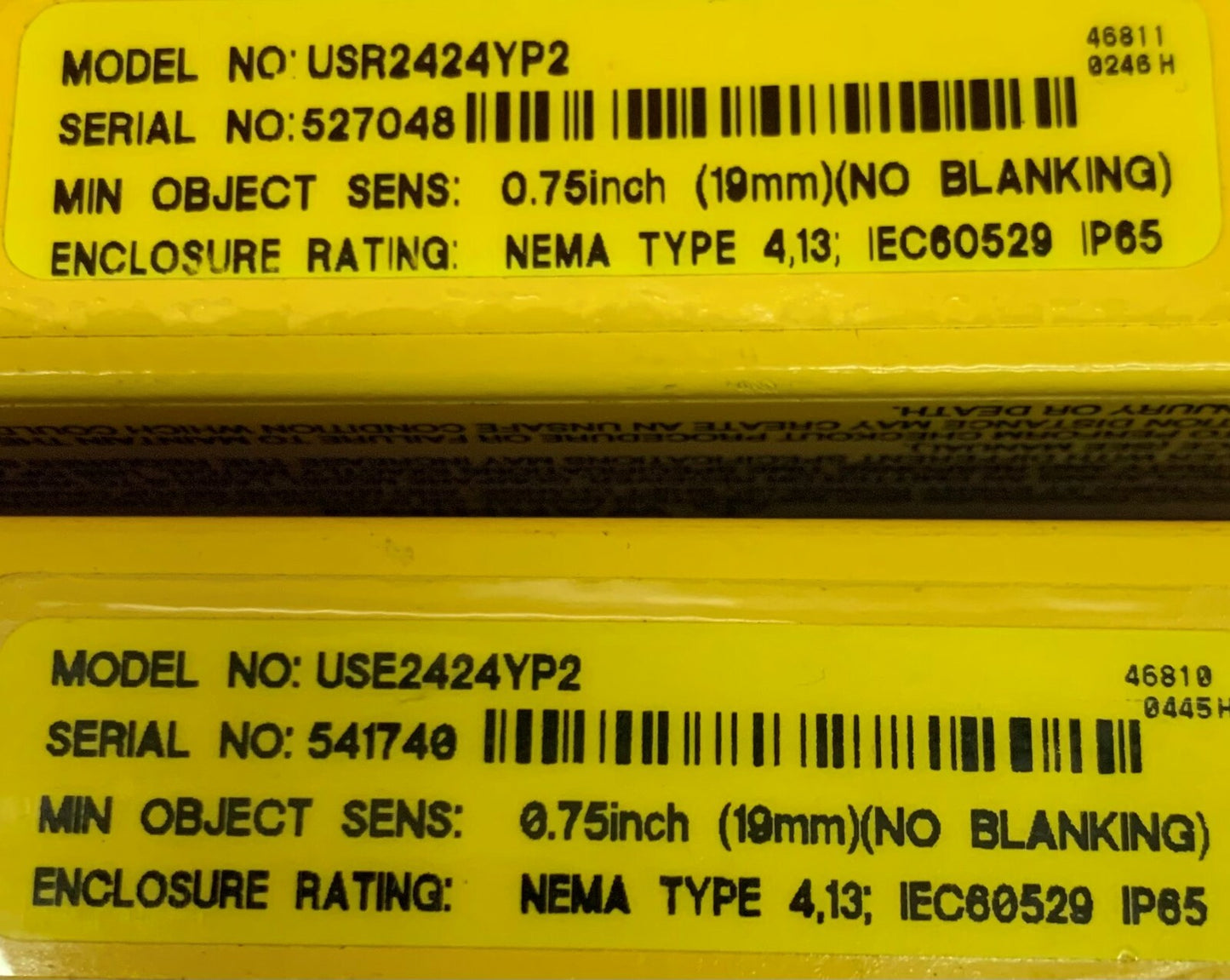 Banner MicroScreen Emitter & Receiver USR2424YP2 / USE2424YP2