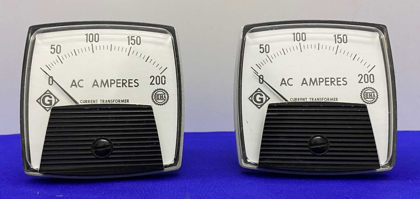 YOKOGAWA / BEHA AC AMPÈRES STROOMTRANSFORMATOR 0-200 - 1 LOT HOEVEELHEID 2 