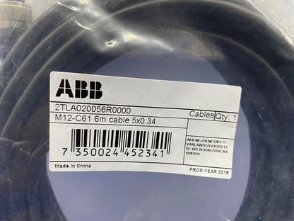 ABB 2TLA020056R0000 M12-C61 6m CABLE 5X0.34