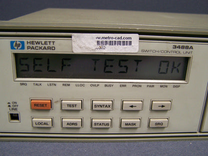 COMMUTATEUR/UNITÉ DE COMMANDE HP 3488A : MATRICE DE COMMUTATION DE SIGNAL CC-26,5 GHz SN 2240A-02259