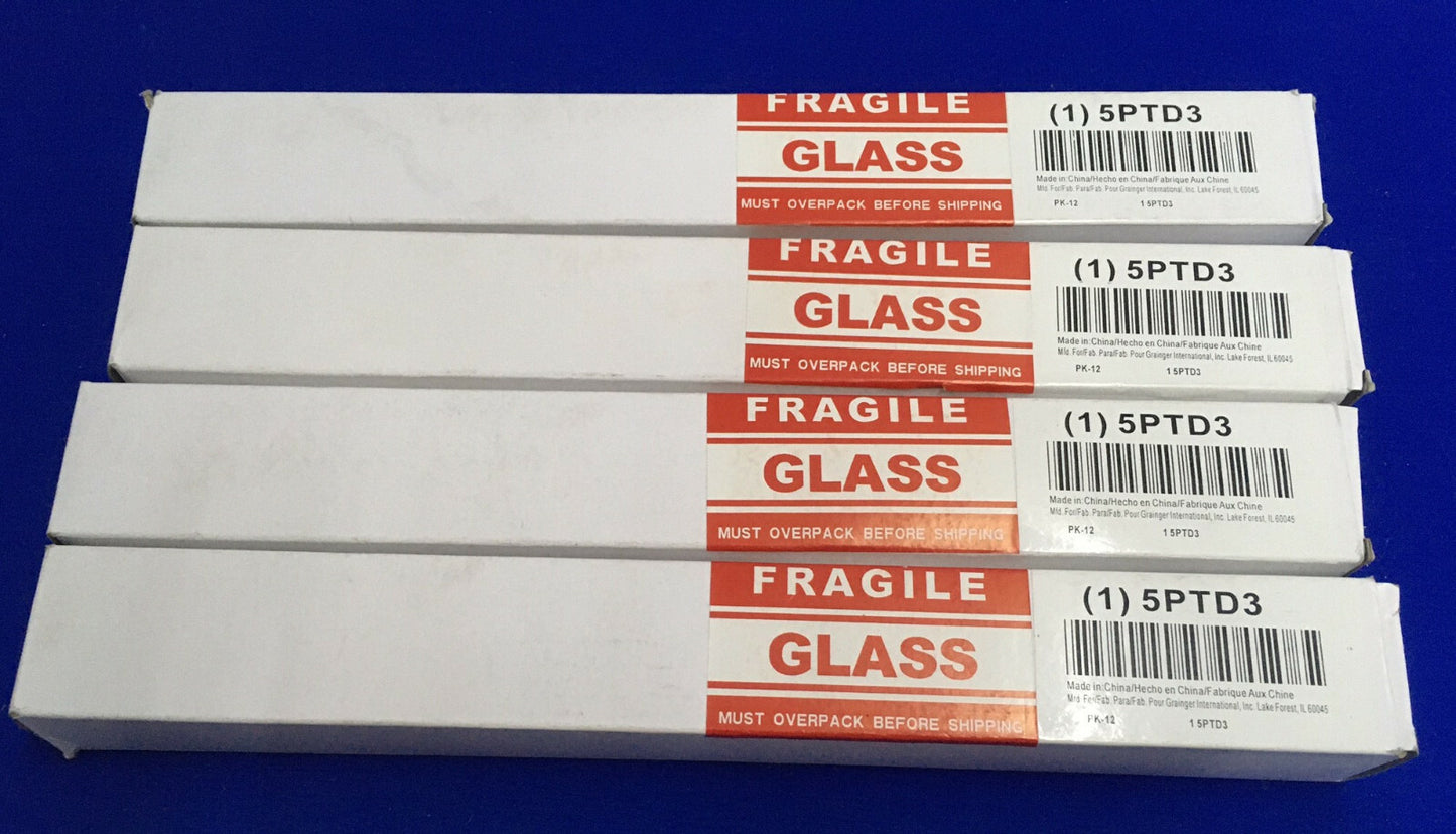 1 PARTIJ VAN 4 VERPAKKINGEN - (1) 5PTD3 MEETPIPET, GRADE B 10 ml CAPACITEIT GLAS