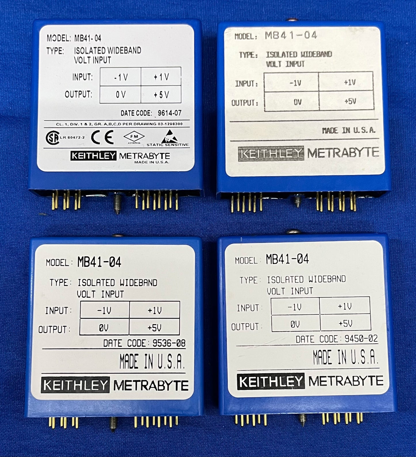 1 LOT HOEVEELHEID 4 - KEITHLEY MB41-04 METRABYTE/ASYST/DAC GEÏSOLEERDE BREEDBANDMODULE
