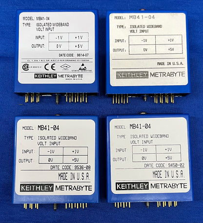 1 LOT HOEVEELHEID 4 - KEITHLEY MB41-04 METRABYTE/ASYST/DAC GEÏSOLEERDE BREEDBANDMODULE