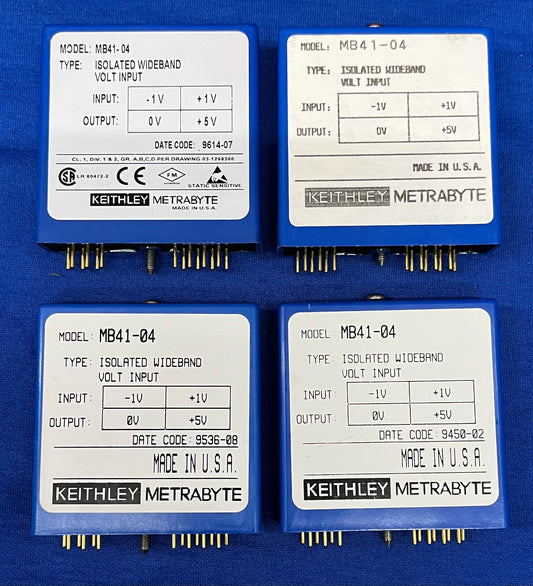 1 LOT HOEVEELHEID 4 - KEITHLEY MB41-04 METRABYTE/ASYST/DAC GEÏSOLEERDE BREEDBANDMODULE