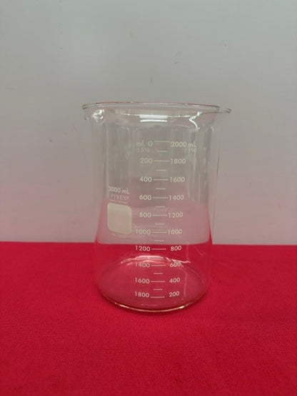 Case of PYREX 1000-2L Griffin Low Form 2L Beaker, Double Scale, Graduated 7740