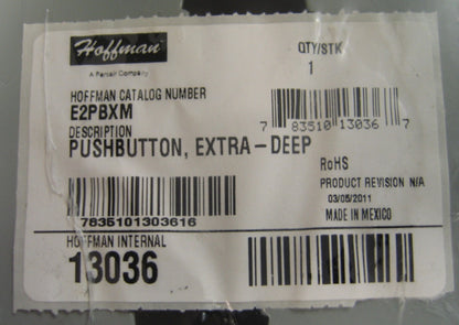 PULSANTE HOFFMAN E2PBXM, SCATOLA DI CONTENITORE EXTRA-PROFONDA
