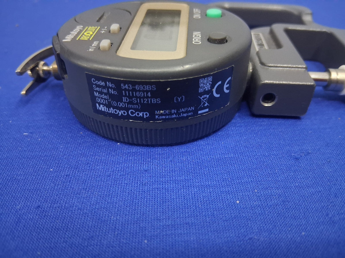 Mitutoyo Absolute 547-526 Digital Thickness Gauge 543-593BS With Case