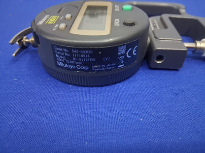 Mitutoyo Absolute 547-526 Digital Thickness Gauge 543-593BS With Case