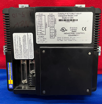 FANUC GE IC752BDT100 FD / IC752BDT100-FD OPERATOR INTERFACE DATAPANEL 240F