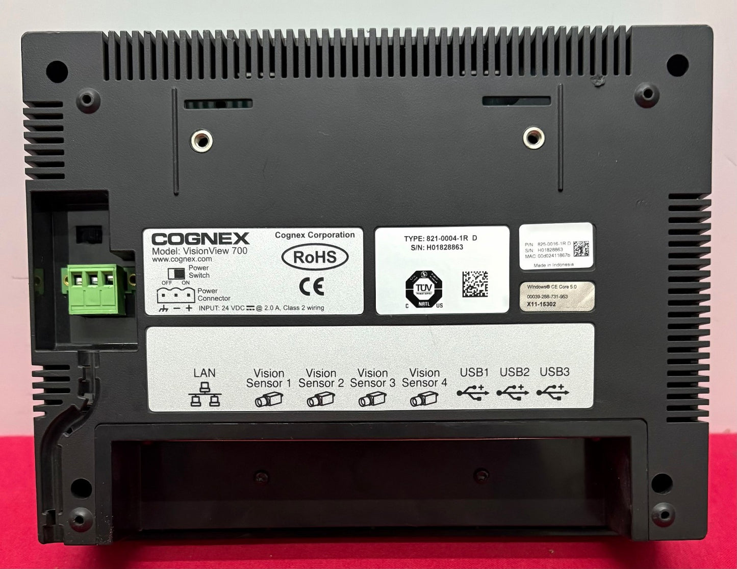 COGNEX VISIONVIEW 700 7” COLOR TOUCHSCREEN 821-0004-1R D PANEL