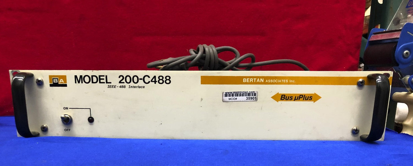 BERTAN ASSOC INC., 200-C488,SN 8075,IEEE 488n Interface