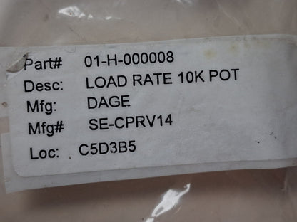 VINTAGE DAGE SPARE PART  LOAD RATE 10K POT  01-H-00008 rs 10k klin
