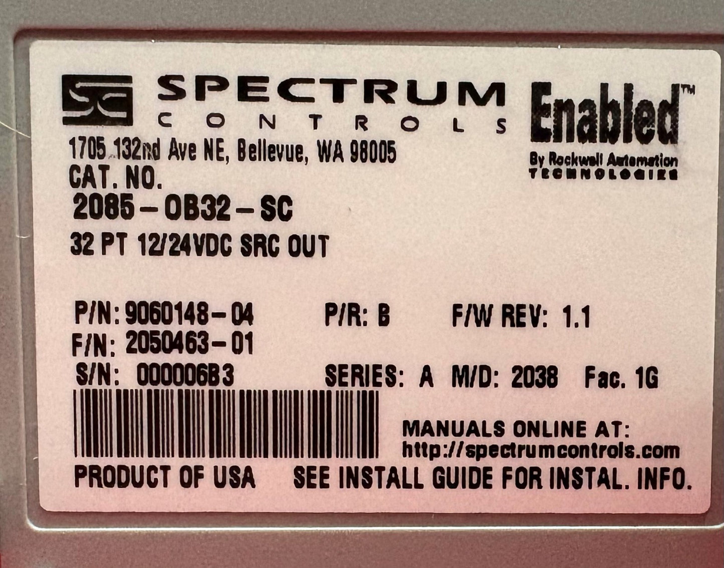 SPECTRUM CONTROLS 2085-OB32-SC 32-CHANNEL 2085 MICRO800 EXPANSION I/O - QTY 2
