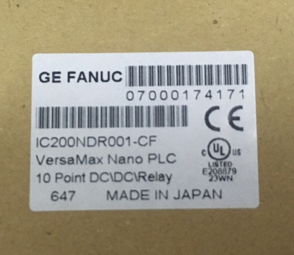 GE FANUC IC200NDR001-CF VERSAMAX NANO PLC 10 PUNTOS DC\DC\RELÉ INCLUYE CABLE 