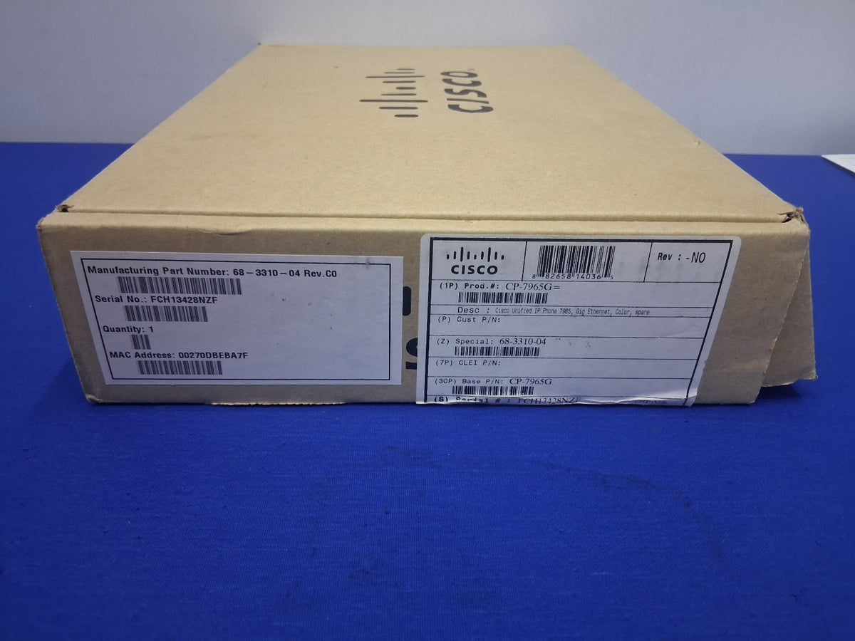 Cisco Systems CP-7965G UNIFIED IP PHONE NEW OPEN BOX NO POWER SUPPLY