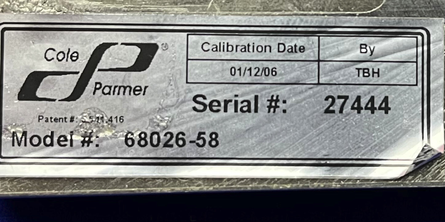 コールパーマー 真空圧力デジタルゲージ制御システム EW-68026-58 PC-100PSIG-