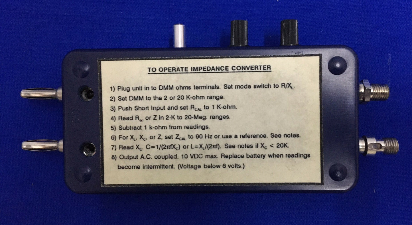 STRUMENTI OHMICI IC-60 / IC 60 CONVERTITORE IMPEDENZA-OHM R-CAL A 1 KΩ