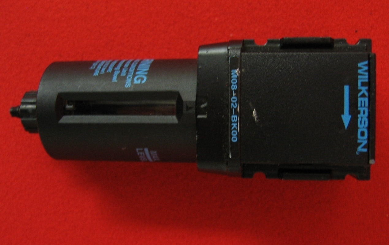 FILTRO COALESCENTE WILKERSON MO8-02-BK00 PRESIÓN MÁXIMA DE 1/4" PRESIÓN MÁXIMA DE 150 PSIG