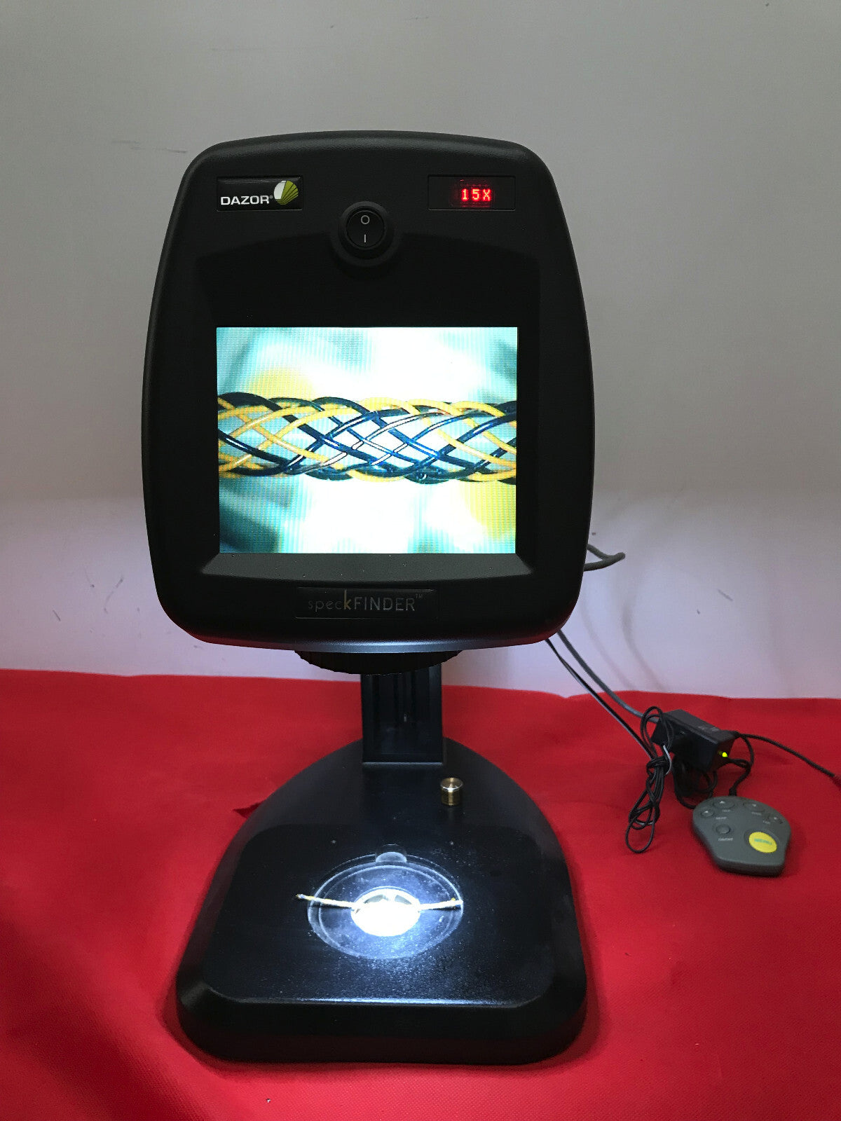 DAZOR SPECK-1 22 SPECKFINDER ELECTRONIC VIDEO MICROSCOPE 1X-25X MAGNIFICATION