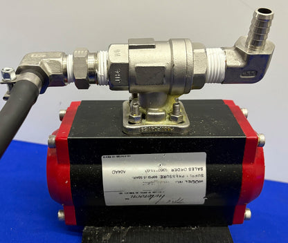 ANDERSON DWYER SERIES WE08 PNEUMATIC ACTUATOR 2 PIECE NPT BRASS BALL VALVE 80PSI