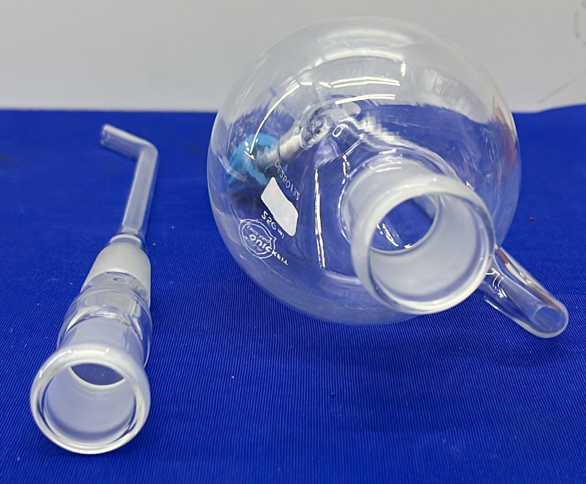 QUICKFIT ™ 250 ml DE250/33 DRUCKAUSGLEICHSTRICHTER MIT ZUSÄTZLICHEM GLASROHR 