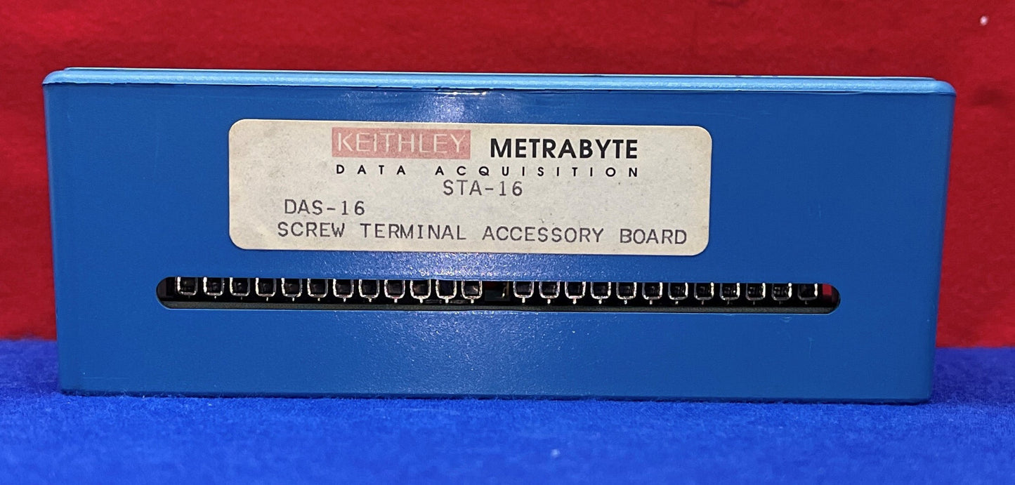Placa de accesorios con terminales de tornillo STA-16 DAS-16 de Keithley Metrabyte