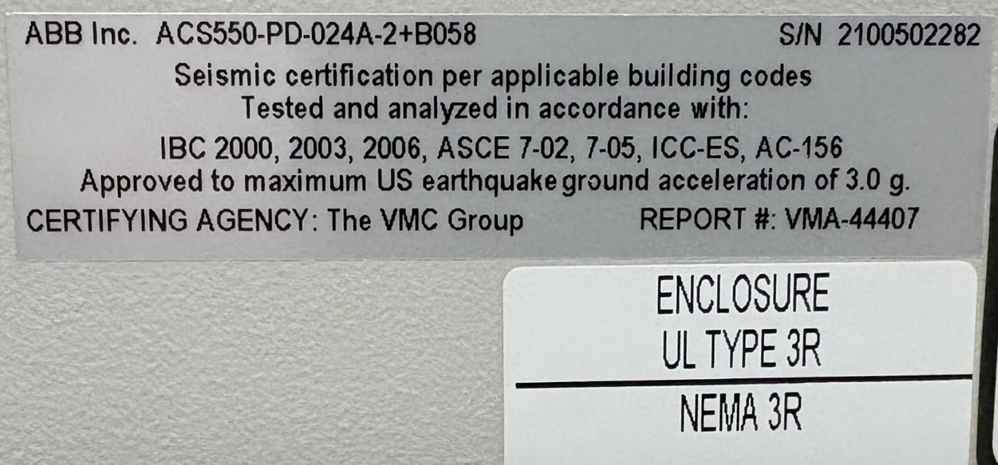 ABB ACS550-PD-024A-2+B055 AZIONAMENTO GENERALE IN CONFEZIONE CON UNITÀ DI AZIONAMENTO TRIFASE