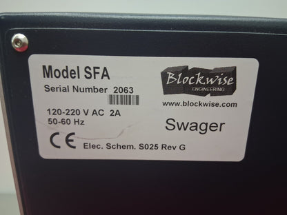 Blockwise Engineering SFA Marker Band Swager 120-220 VAC 2A  500 RPM No Die