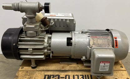 BUSCH RA0025.E506.1001 ROTARY VANE VACUUM PUMP W/ TOSHIBA MOTOR - PARTS REPAIR