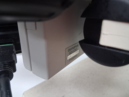 OLYMPUS SZ61 6.7 - 45X STEREO MICROSCOPE WITH BOOM STAND AND LED RING LIGHT