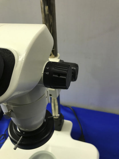 MMBT Ergonomic Backlit LED Track Stand 6.7- 45X Scope with LED Quad Ring Light