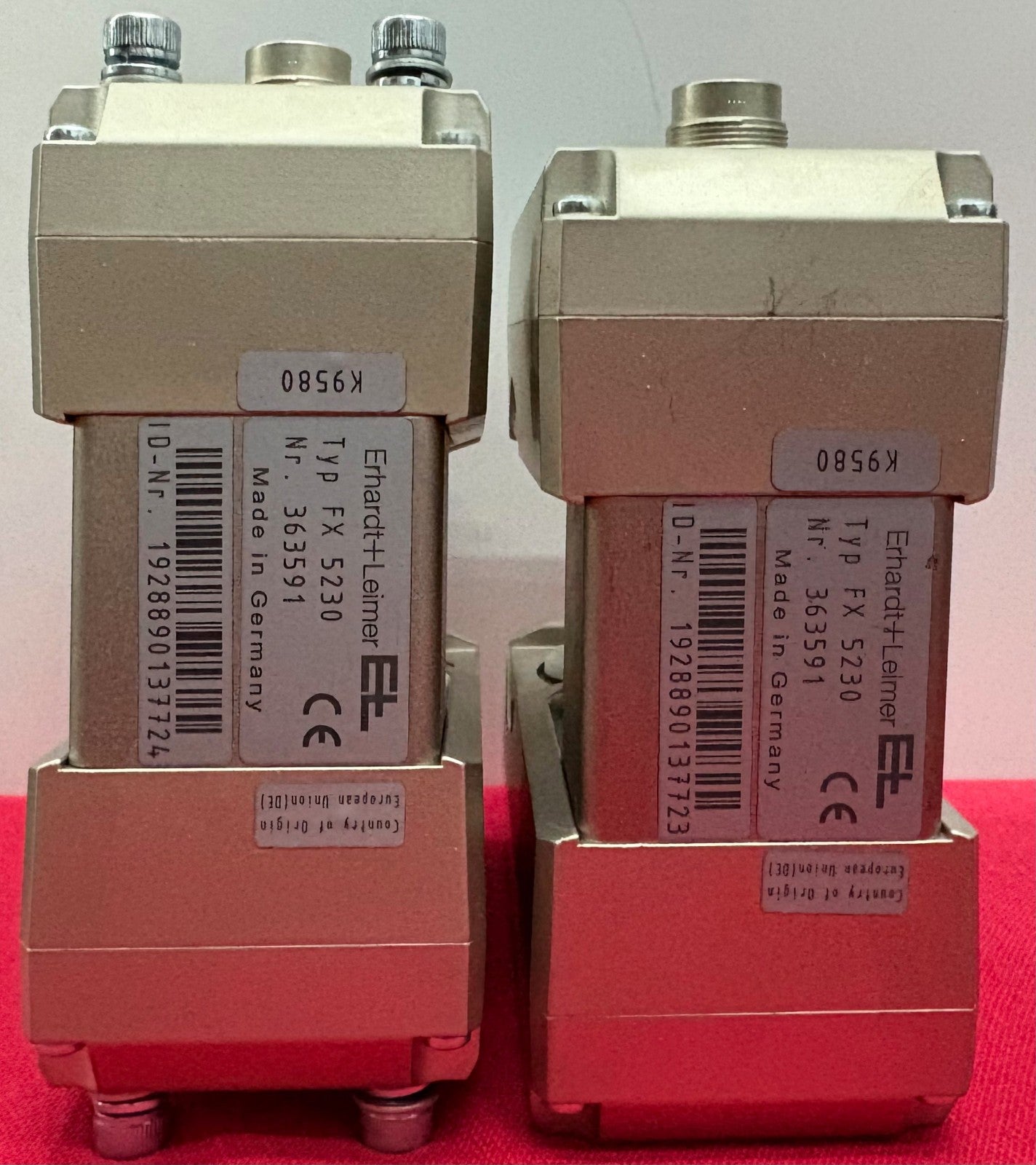 ERHARDT+LEIMER 2 FX5230 ULTRASONIC EDGE SENSORS & 1 DC3344 CONTROLLER -FOR PARTS
