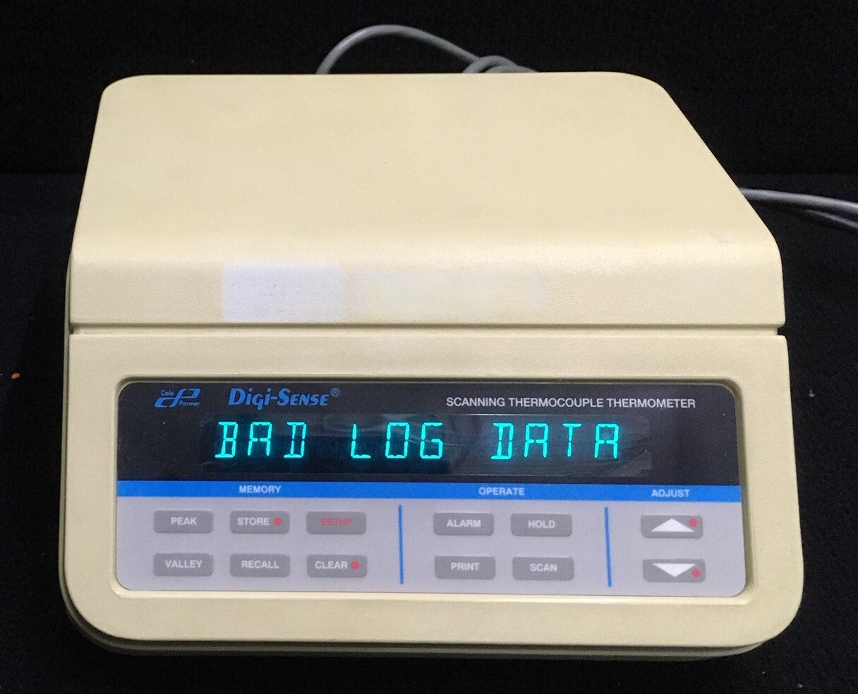 Cole-Parmer DIGI-SENSE 12 IINPUT SCANNING THERMOKOPPEL THERMOMETER 92800-10