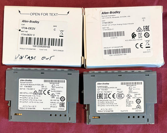 Allen-Bradley AB 1734-OE2V SER. C POINT I/O 2-CHANNEL ANALOG MODULE - QTY 2