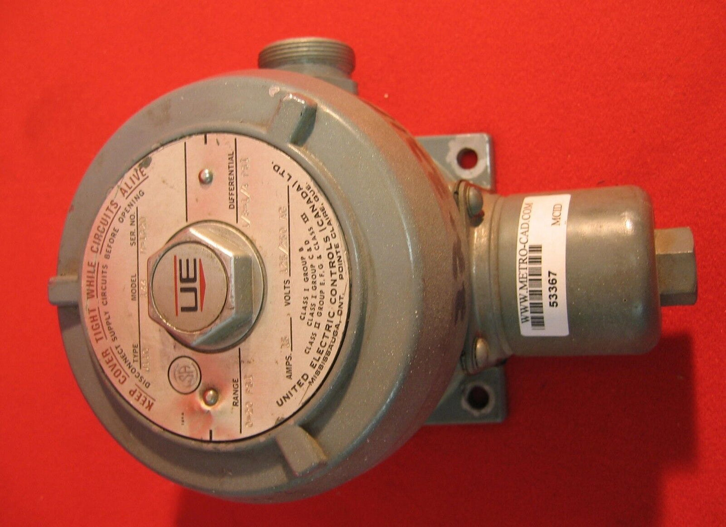 UE UNITED ELECTRICAL CONTROLS TPE J110 MODEL 144 BEREIK 0-20 PSI DIFFERENTIEEL 