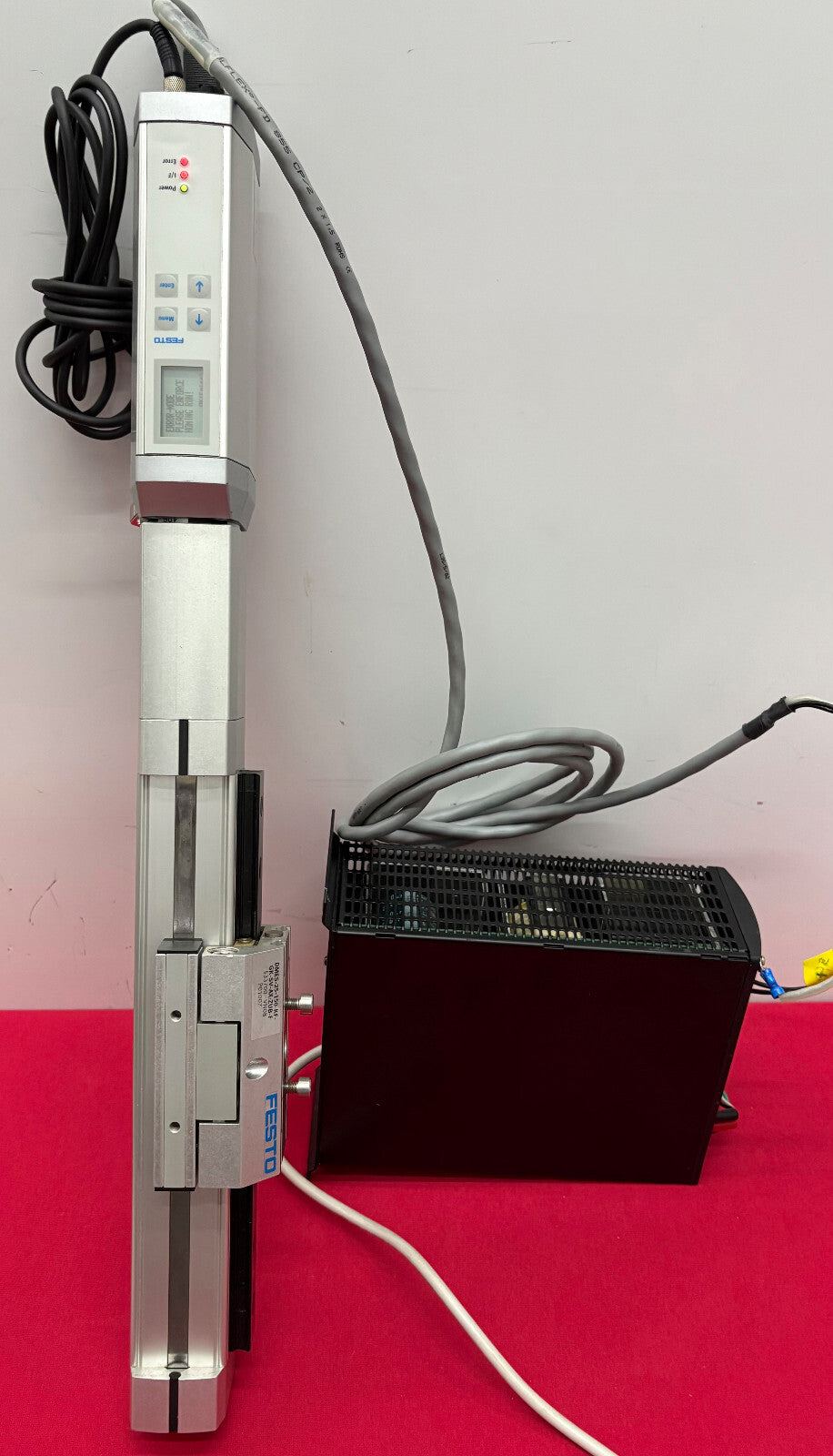 FESTO LINEAR ACTUATOR & FESTO MOTOR & MURR SWITCH MODE POWER SUPPLY PARTS/REPAIR