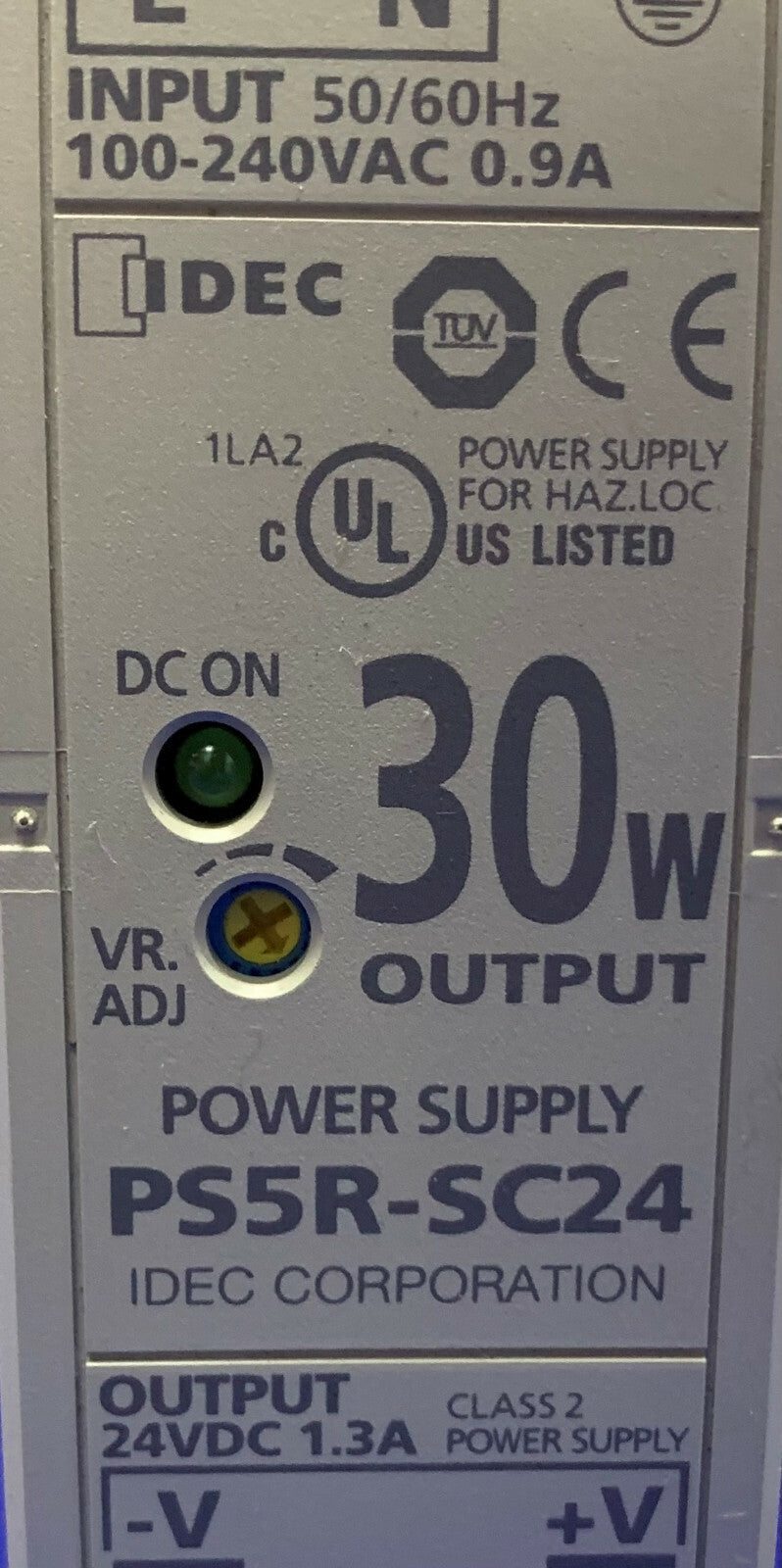 IDEC PS5R-SC24 30W Ausgangsnetzteil 24VDC 1,3A DIN-Schienenmontage