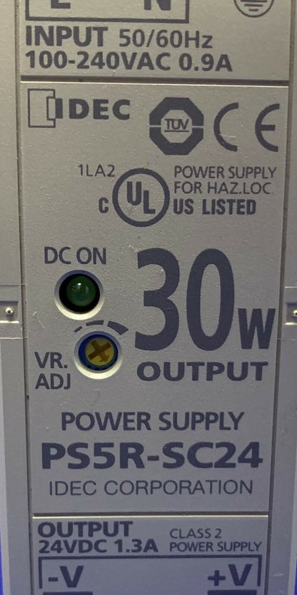 IDEC PS5R-SC24 30W Ausgangsnetzteil 24VDC 1,3A DIN-Schienenmontage