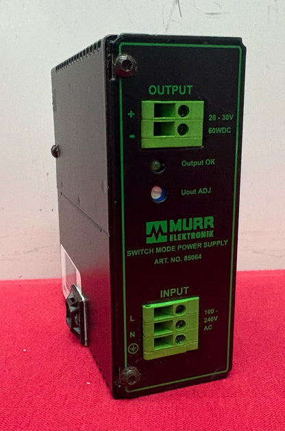 MURR SWITCH MODE POWER SUPPLY 85064 MCS2.5-115-230/24 INPUT 100-240