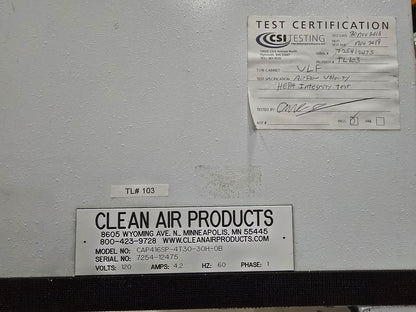 CLEAN AIR PRODUCTS CAP416SP-4T30-30H-0B Laminarströmungsbank