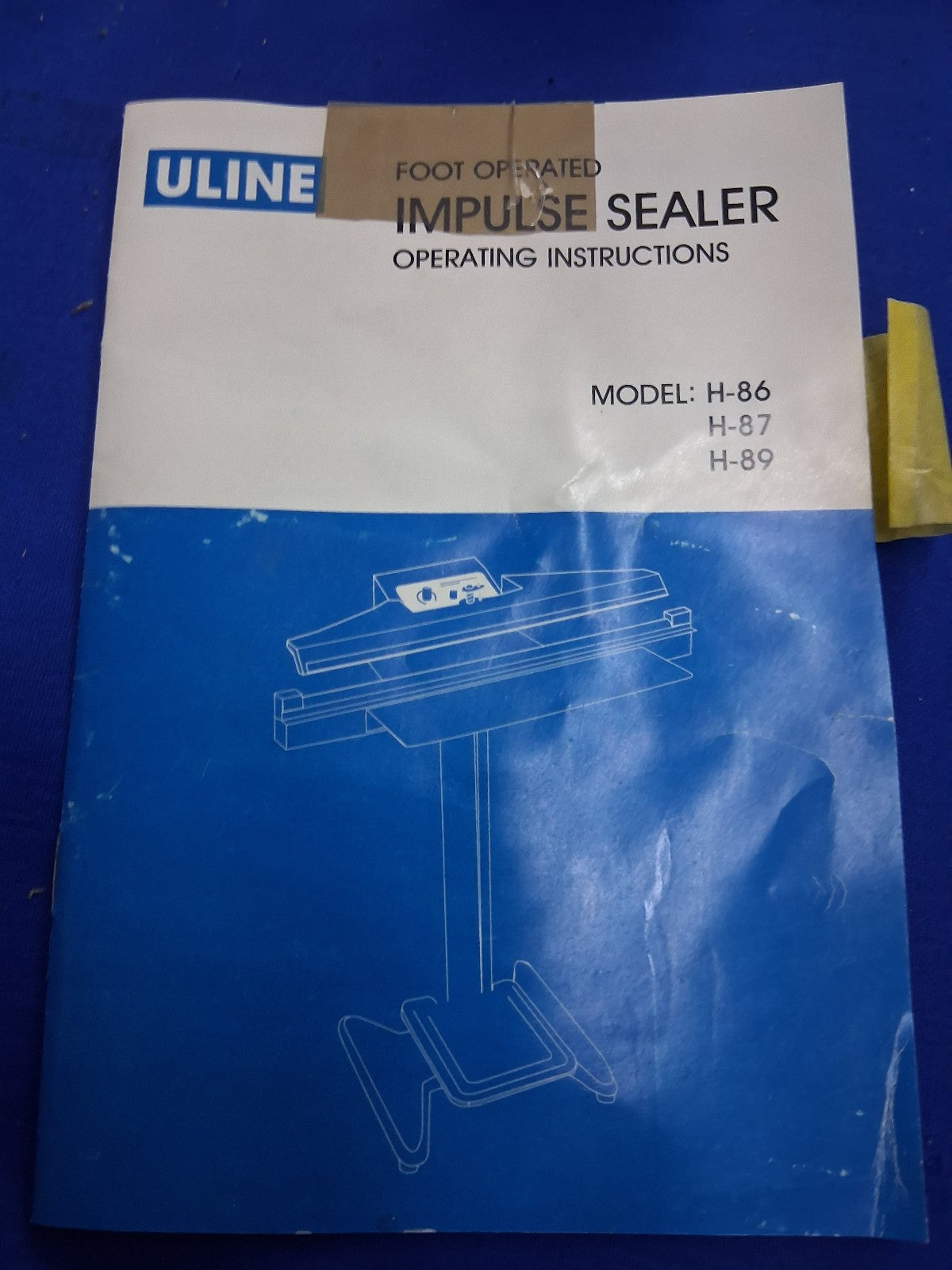 ULINE H-86 FOOT OPERATED IMPULSE SEALER 24" ITEM IS USED TESTED WORKS.