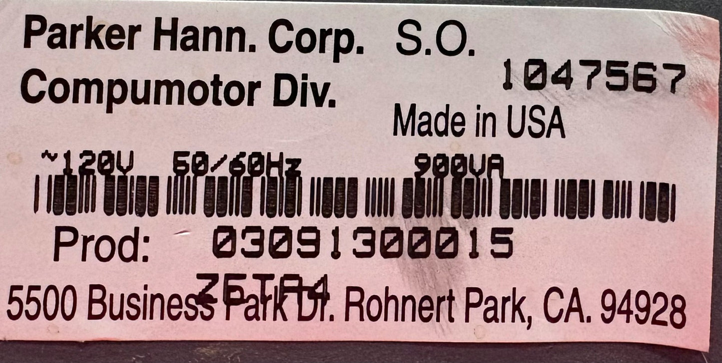 PARKER HANN COMPUMOTOR ZETA4 MICROSTEPPING DRIVE p/n 87-014030-02A 03091300015